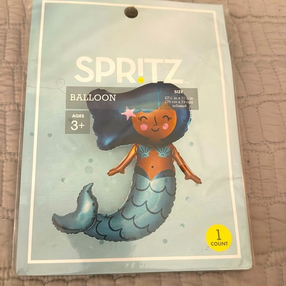 Spritz Tan Mermaid Balloon NEW Target Kids Party Theme Birthday Celebration - Picture 1 of 2